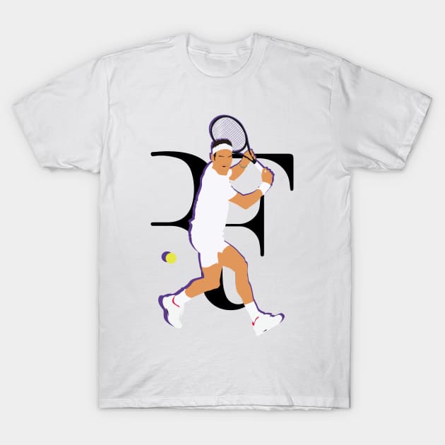 Roger Federer Grand Slam Collage T-Shirt by Jackshun